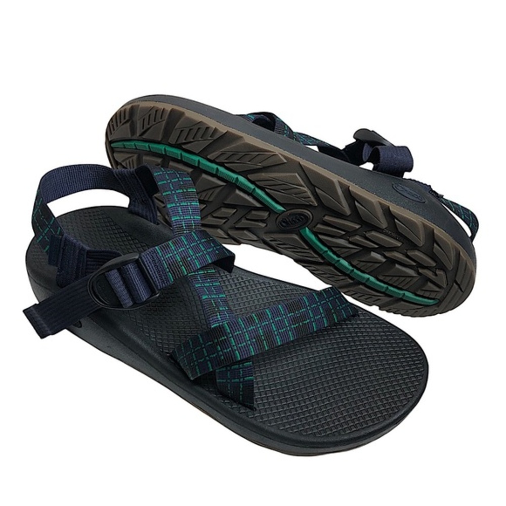 Chaco Men's Z/Cloud Ending Navy Green Adjustable Straps Hikingβ Sandals Size 13